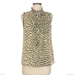 J. Crew Sleeveless Animal Print Blouse